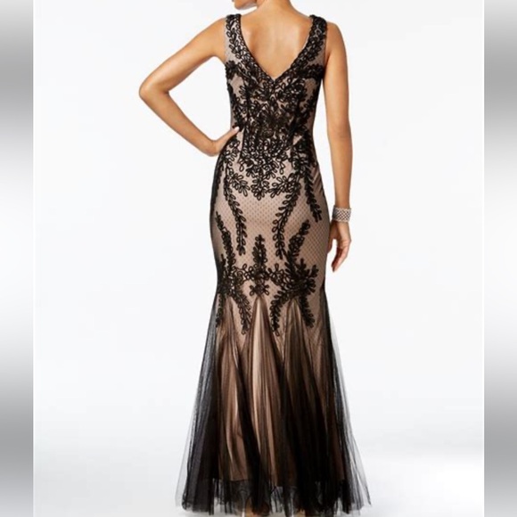 Betsy & Adam Soutache Mermaid Gown Size 14 - Picture 2 of 5